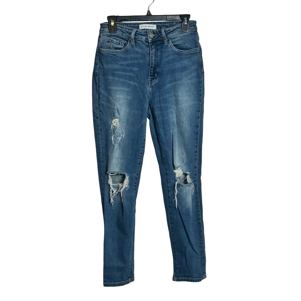 Flying Monkey Distressed High‎ Rise Jeans Women's Size 27 Casual Luxe Preppy